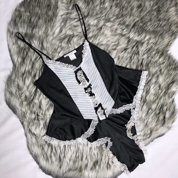 Vintage Other - Vintage 90’s Tuxedo French Maid Bodysuit Lingerie